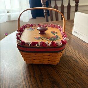 Longaberger Decorative Woven Basket with Lid